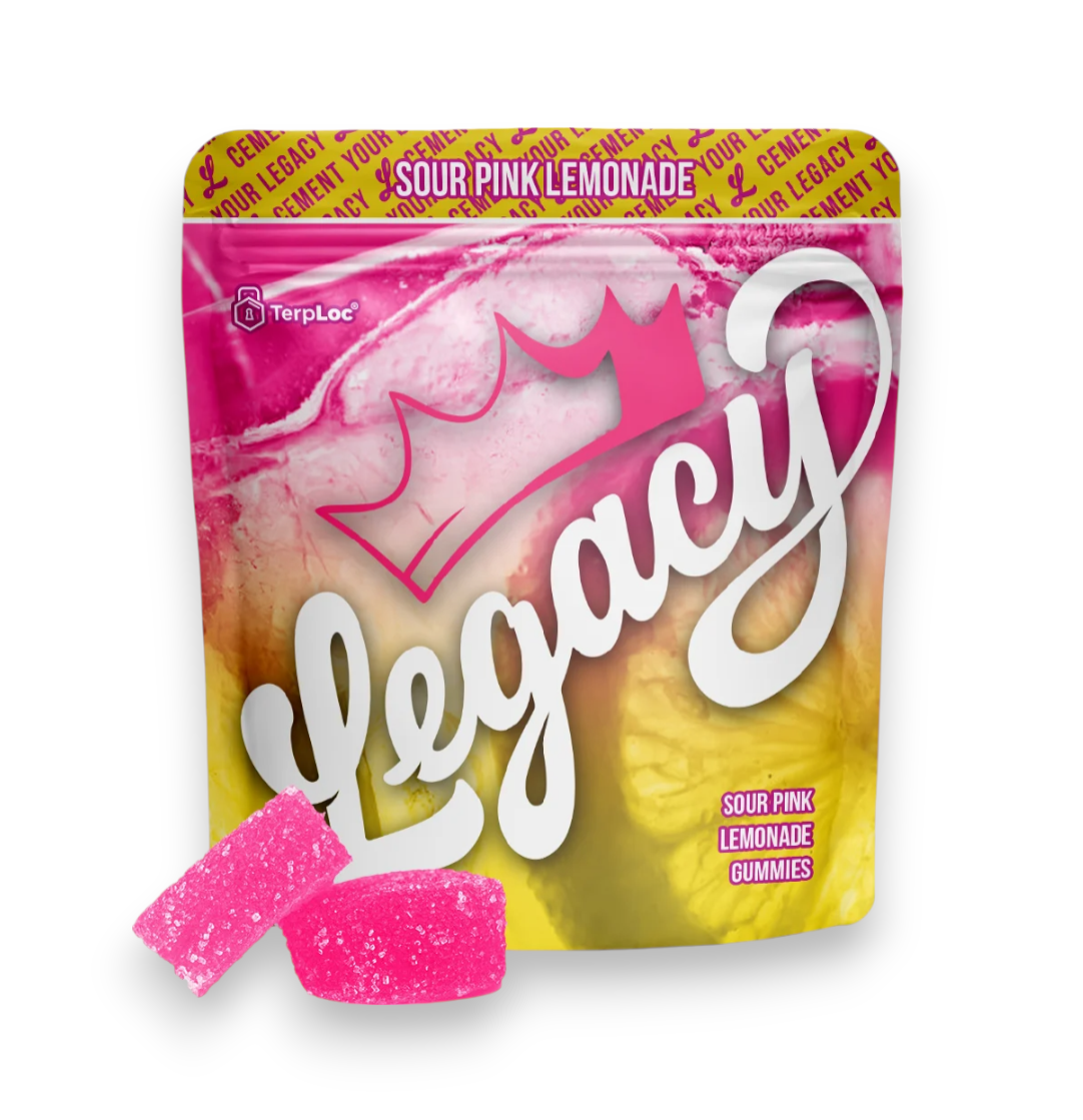 Photograph of product: Sour Pink Lemonade Gummies