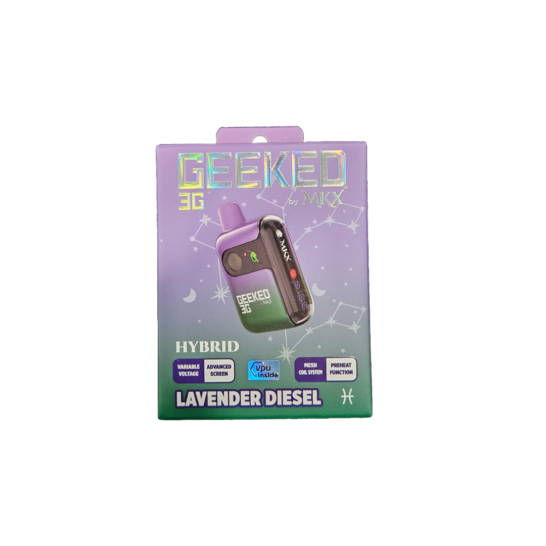 Photograph of product: Geeked MKX Disposable Lavender Diesel