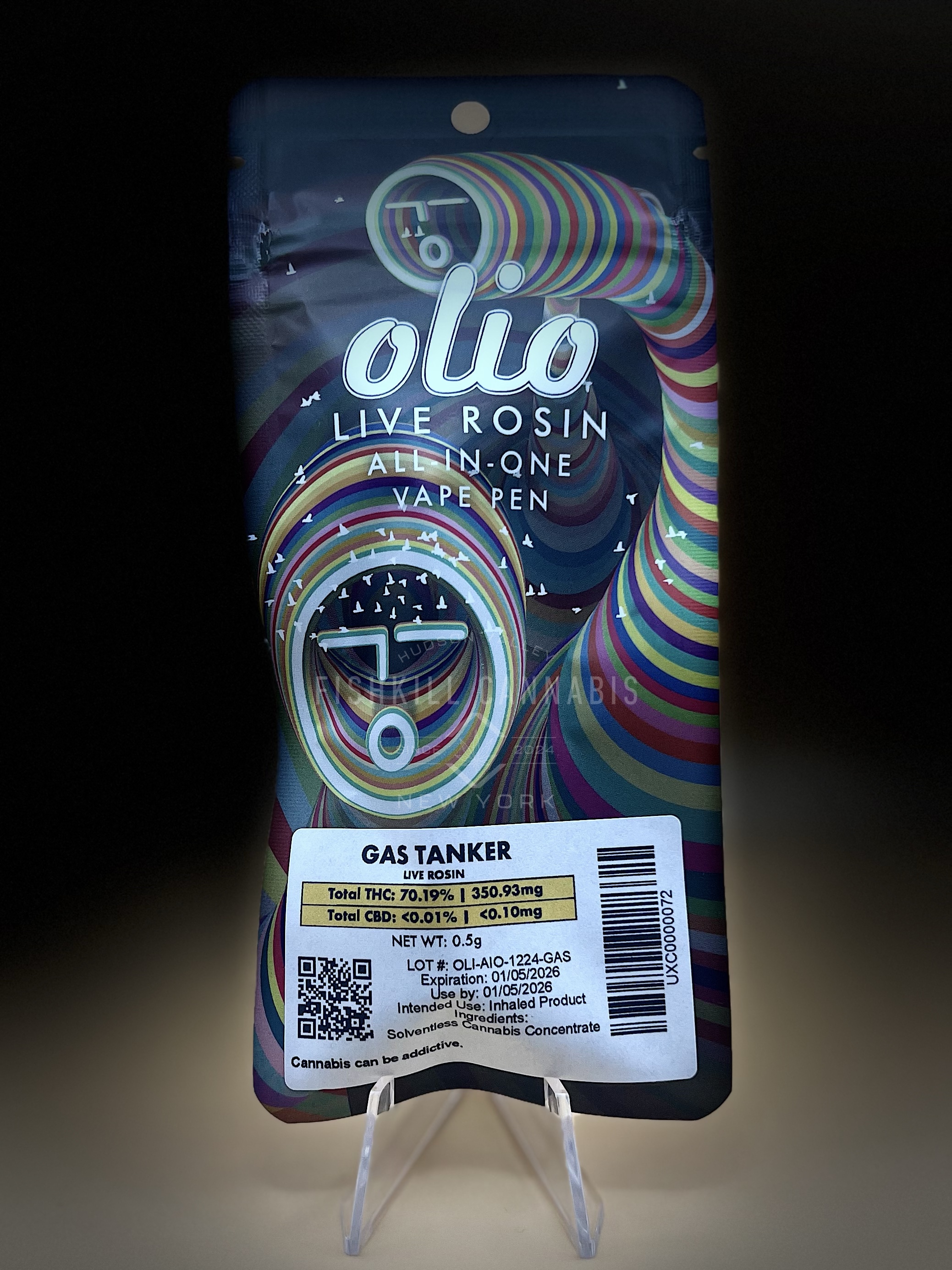 Photograph of product: Gas Tanker | Live Rosin .5g AiO Vape | Olio
