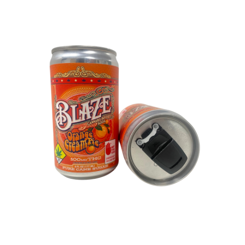 Photograph of product: Blaze: Orange Cream Pie Soda 100mg 6oz