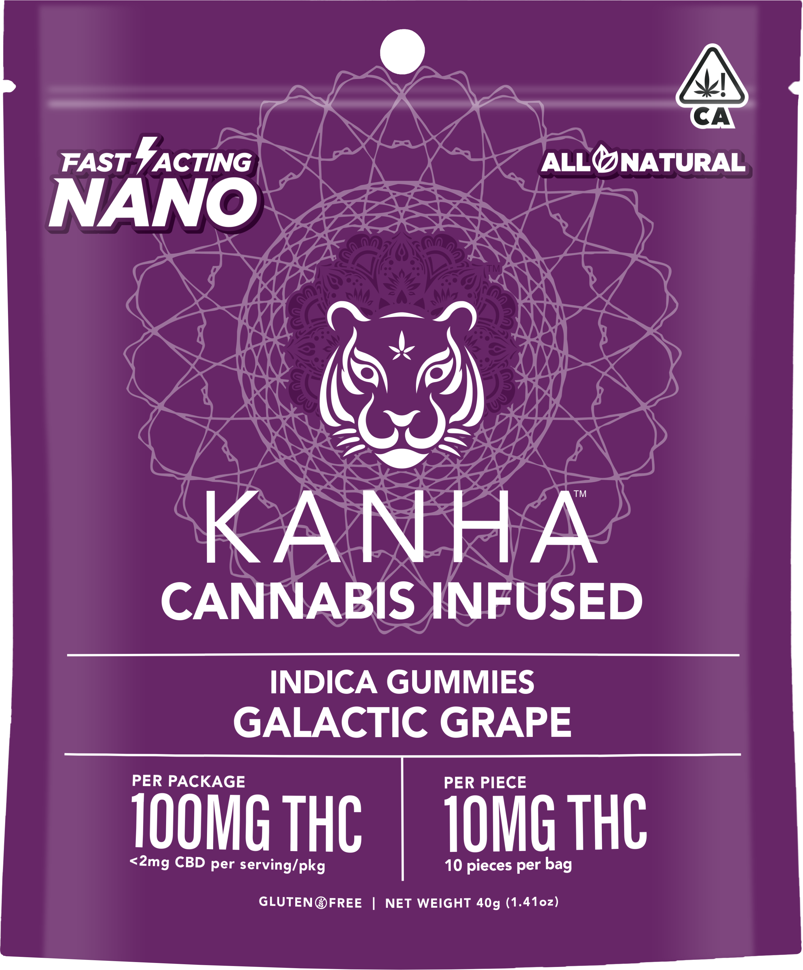 Photograph of product: Kanha - Galactic Grape (i) - Nano Gummies - 100mg