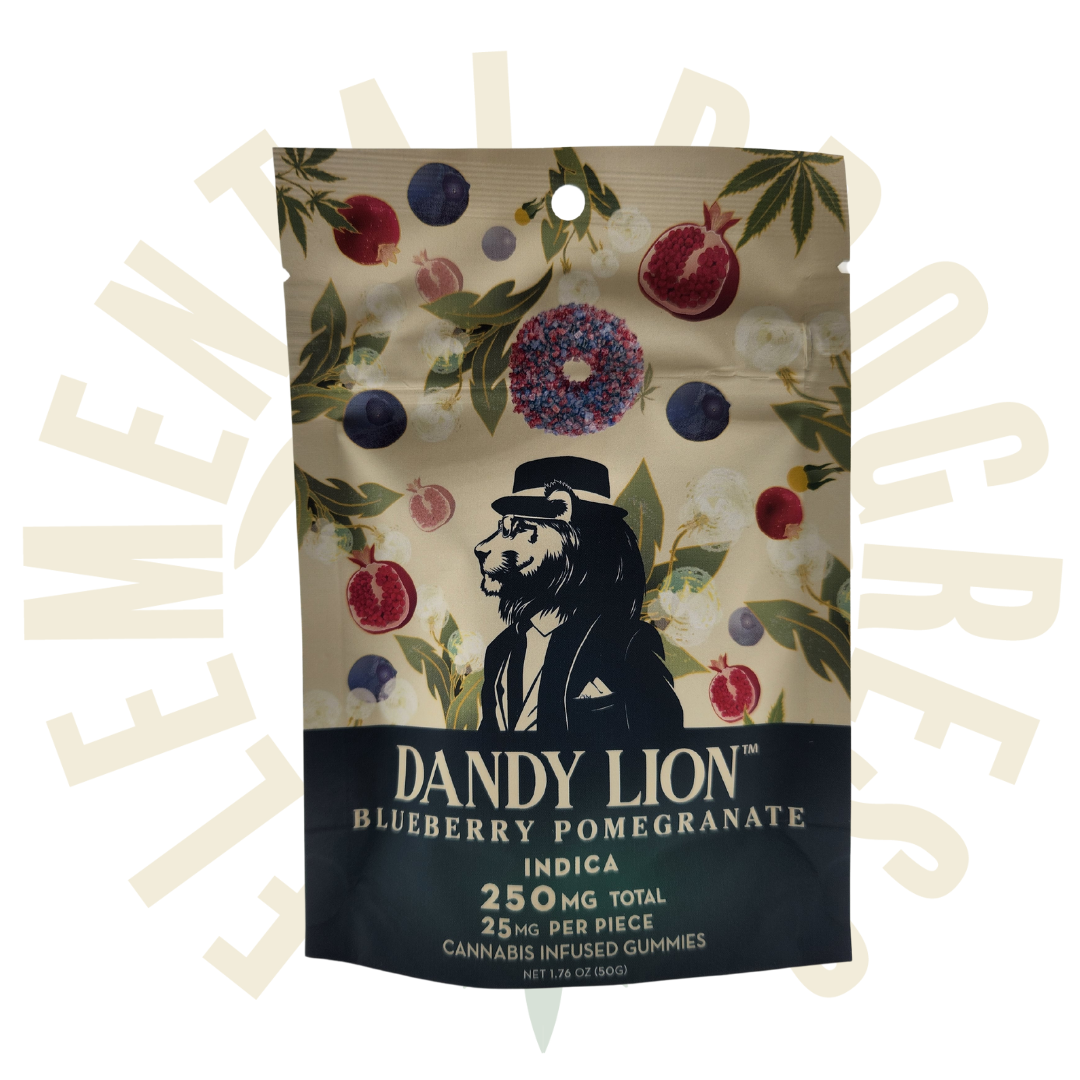 Photograph of product: Dandy Lion Edibles - 250mg (Oui'd) - Blueberry Pomegranate