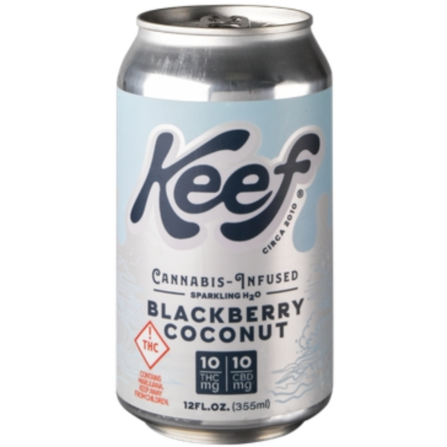 Photograph of product: Keef Cola 1:1 Blackberry Coconut Sparkling Water 10mgTHC/10mgCBD