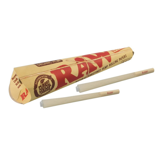 Photograph of product: RAW Organic Hemp Pre-Rolled Cones King Size 3pk
