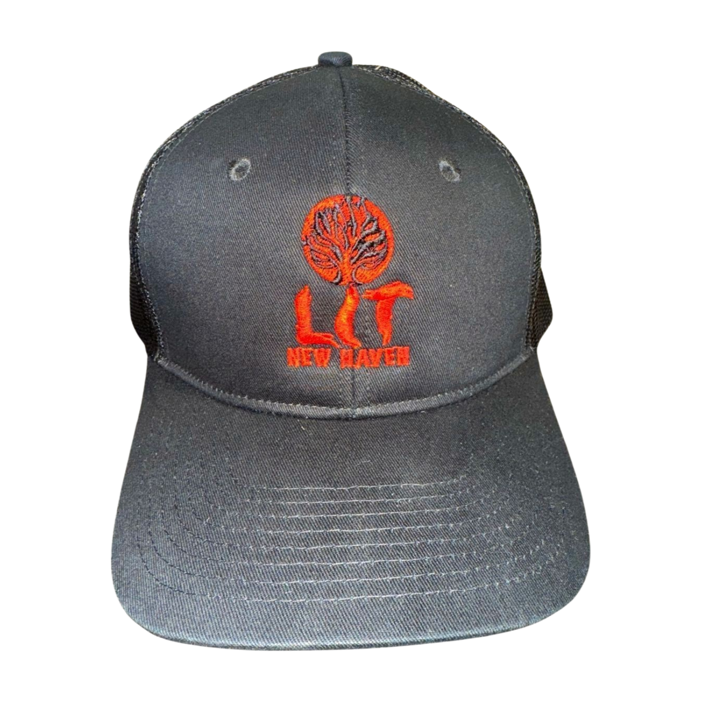 Photograph of product: LIT | Trucker Hat | Black/Red