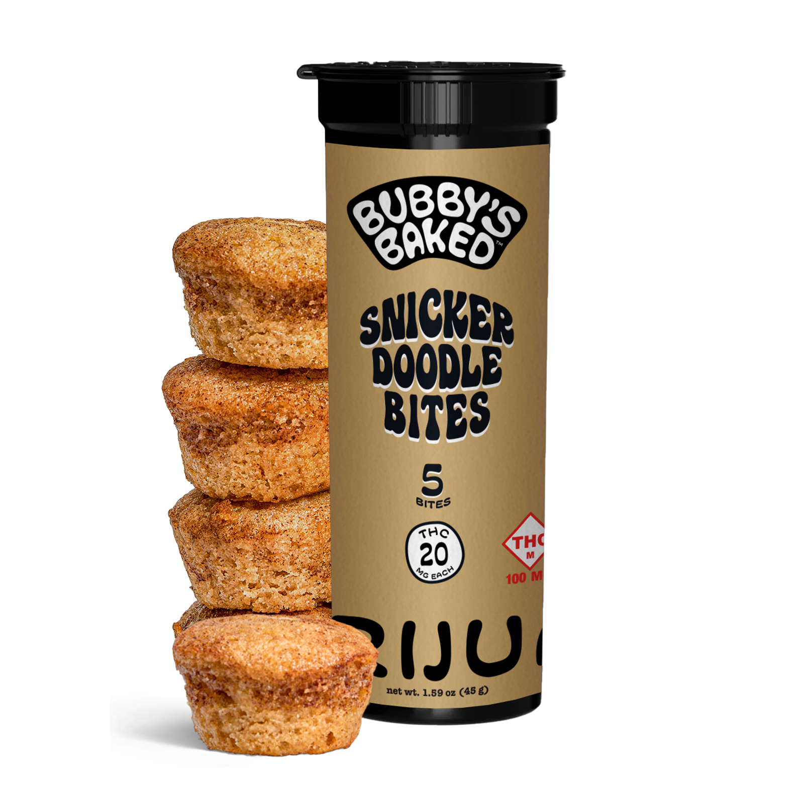 Photograph of product: Bubby's Baked Bites | Snickerdoodle | 100mg