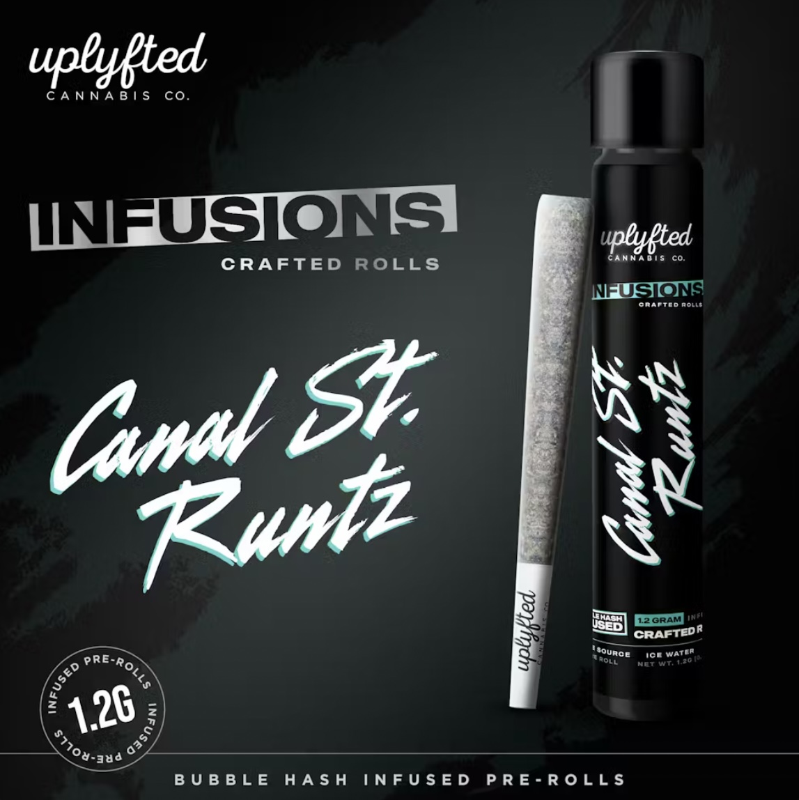 Photograph of product: AU Uplyfted: Canal St Runtz Bubble au chocolat Infused Preroll