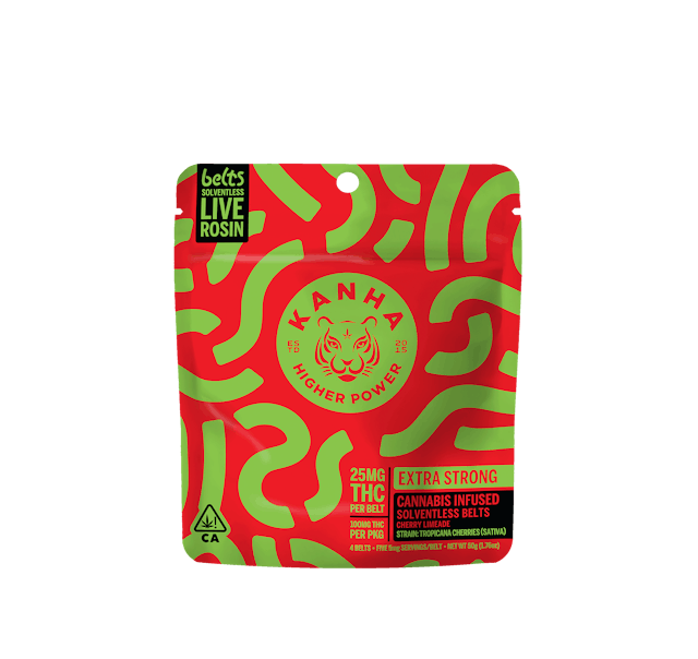 Photograph of product: Cherry Limeade Rosin Belts 100mg