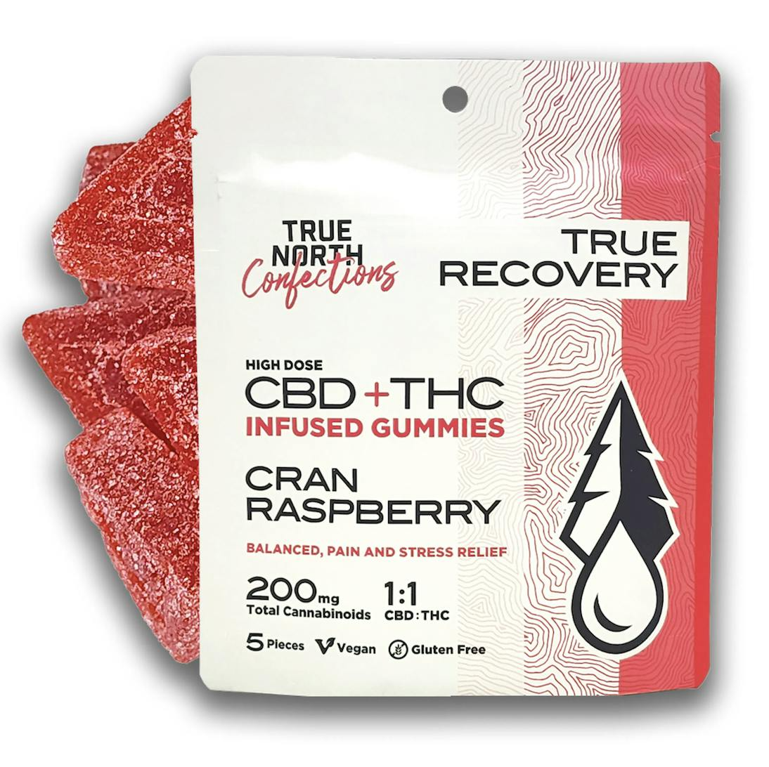 Photograph of product: True Recovery (1:1 Cbd/Thc) Cran Raspberry Adult Use