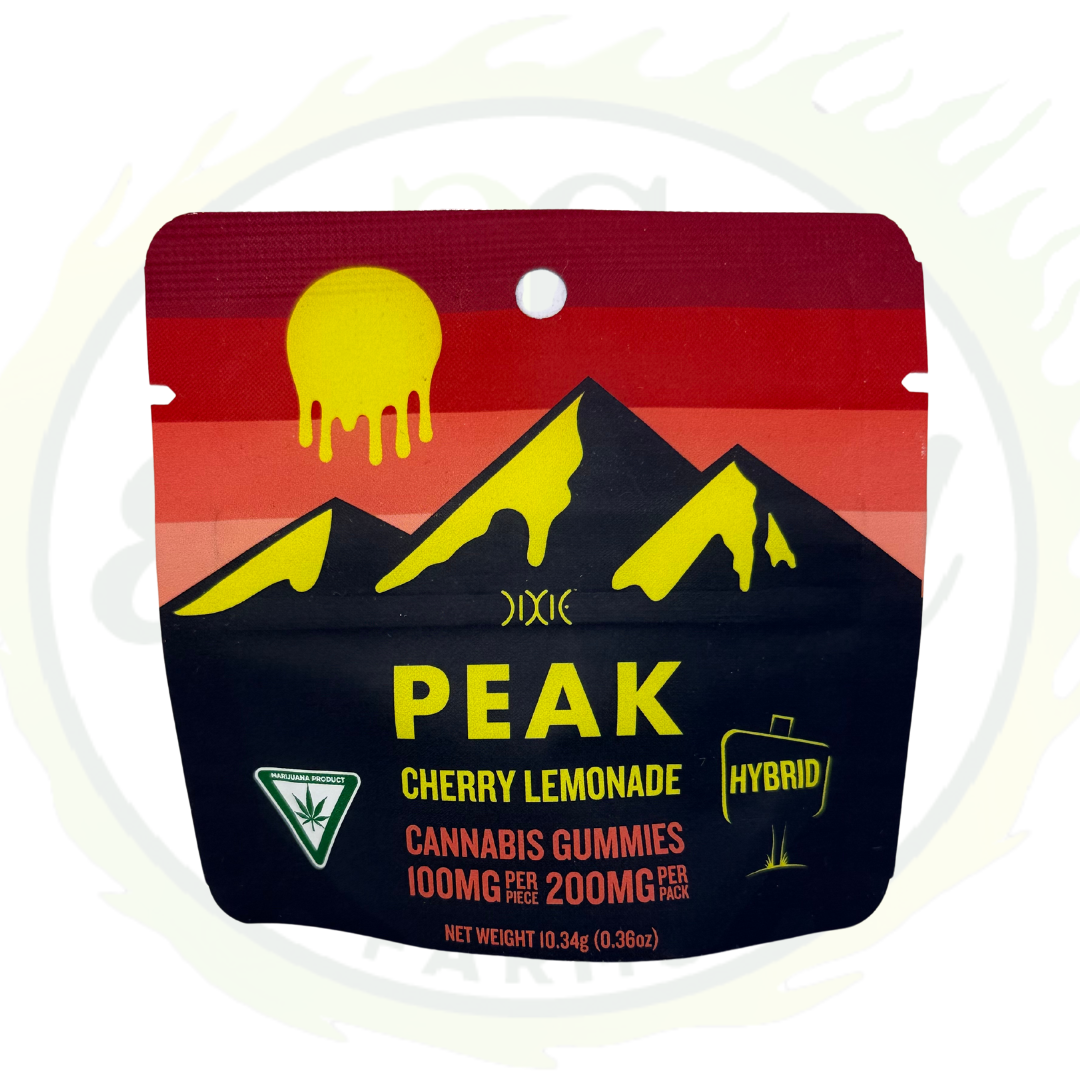 Photograph of product: Dixie Peak Gummies 200mg 2 pc. Hybrid Cherry Lemonade