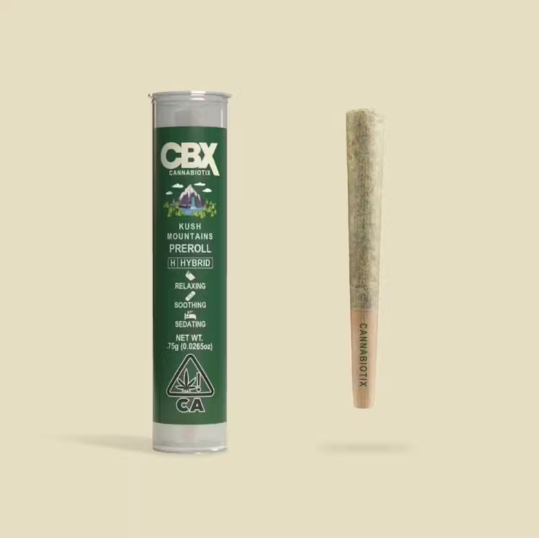 Photograph of product: CBX .75G PREROLL - KUSH MOUNTAINS