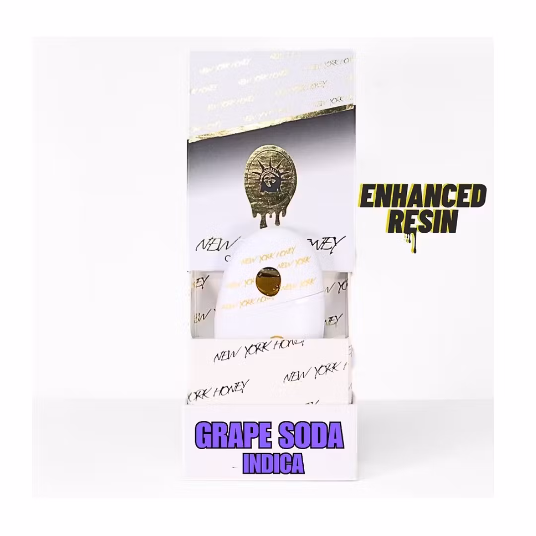 Photograph of product: New York Honey | Live Resin Disposable Vape Grape Soda