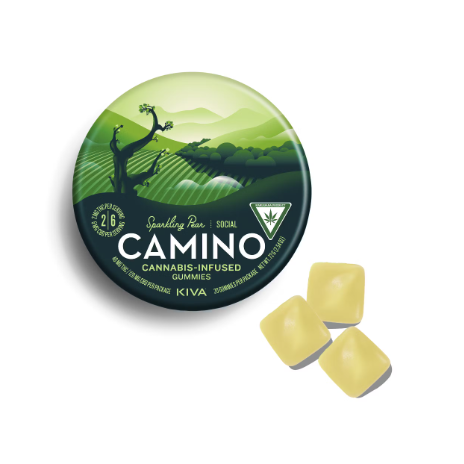 Photograph of product: CAMINO SPARKLING PEAR GUMMIES 1:3 (TH-oui:CBD) 40MG