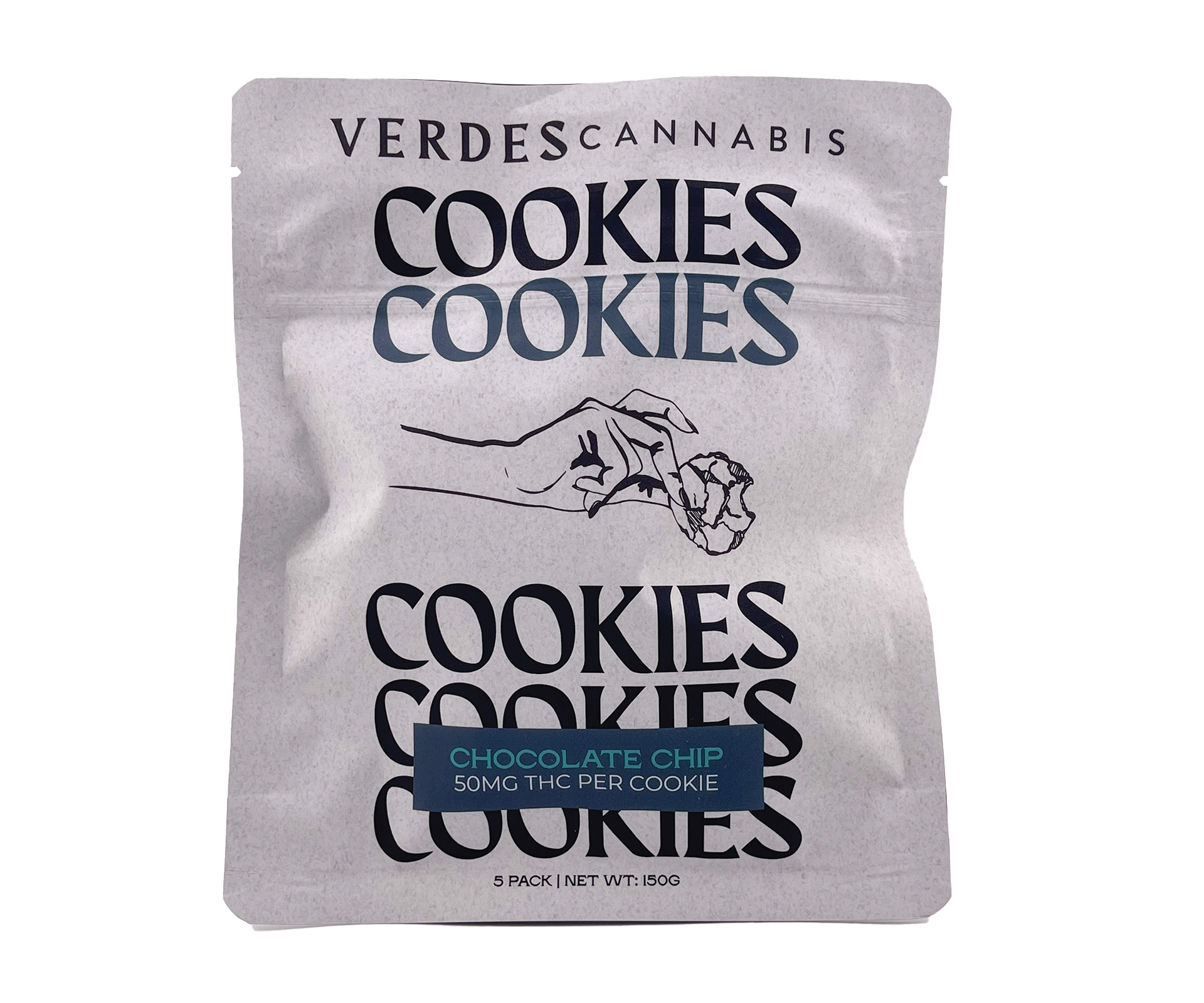 Photograph of product: Cookies Relaxing Chocolate Chip 50mg 5 Pack