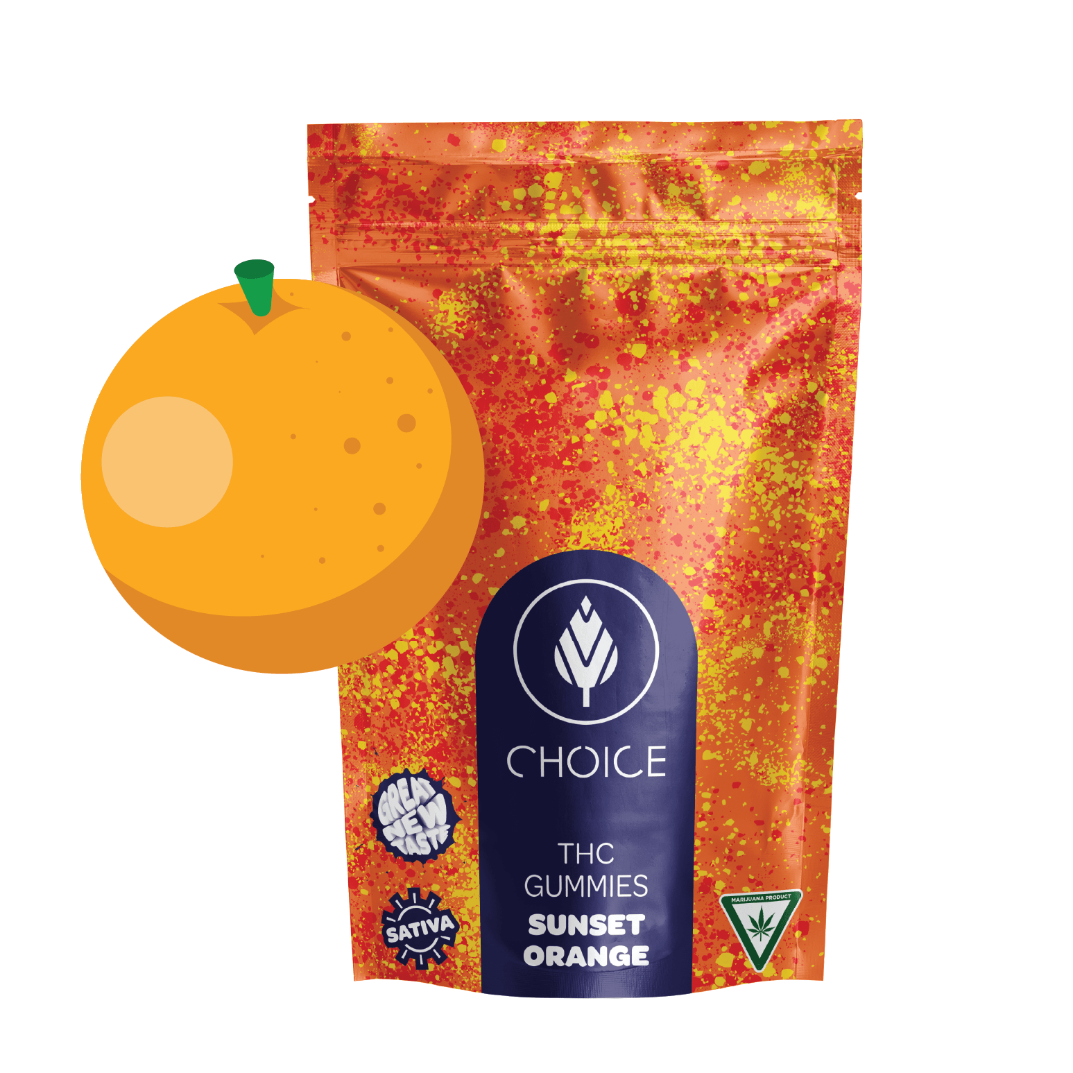 Photograph of product: Sunset Orange (S) Chews 100mg