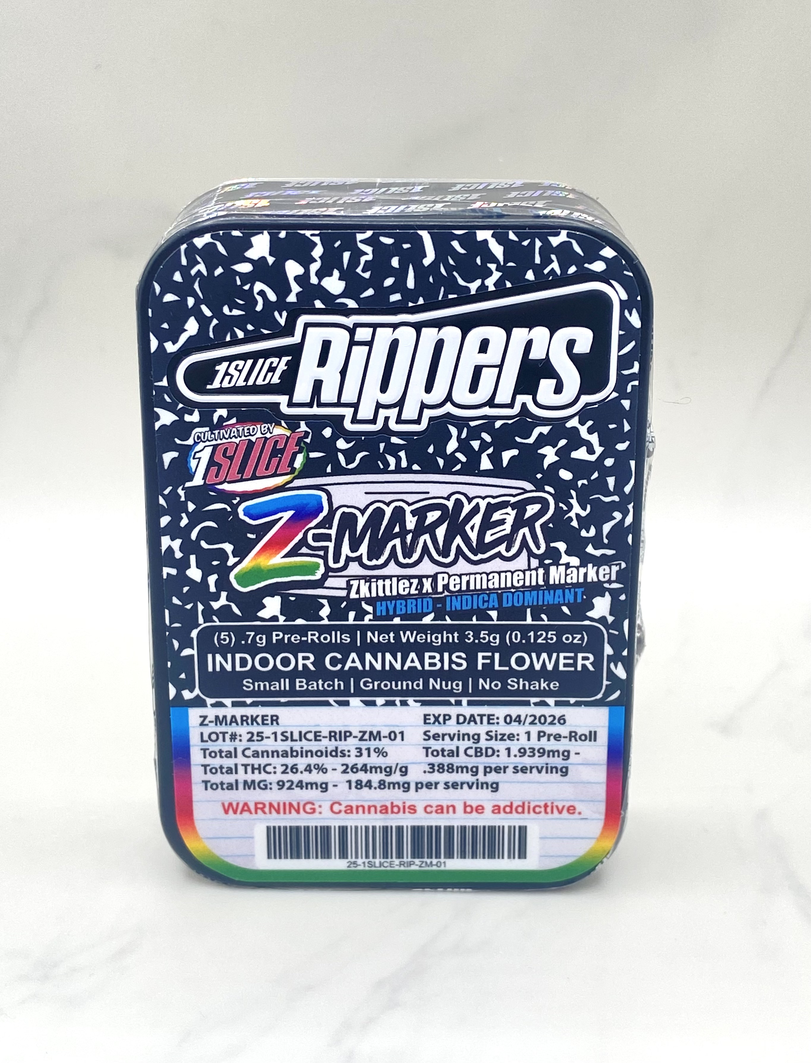 Photograph of product: 1 Slice - Z- Marker - 5pk Pre Rolls