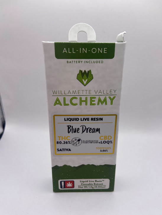Photograph of product: Willamette Valley Alchemy Live Resin AIO | Oui'd | Blue Dream