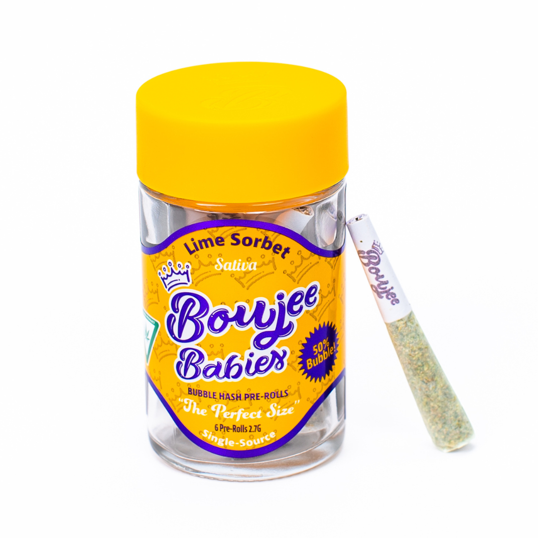 Photograph of product: Boujee Babies - Lime Sorbet 50% Bubble au chocolat Infused 6pk