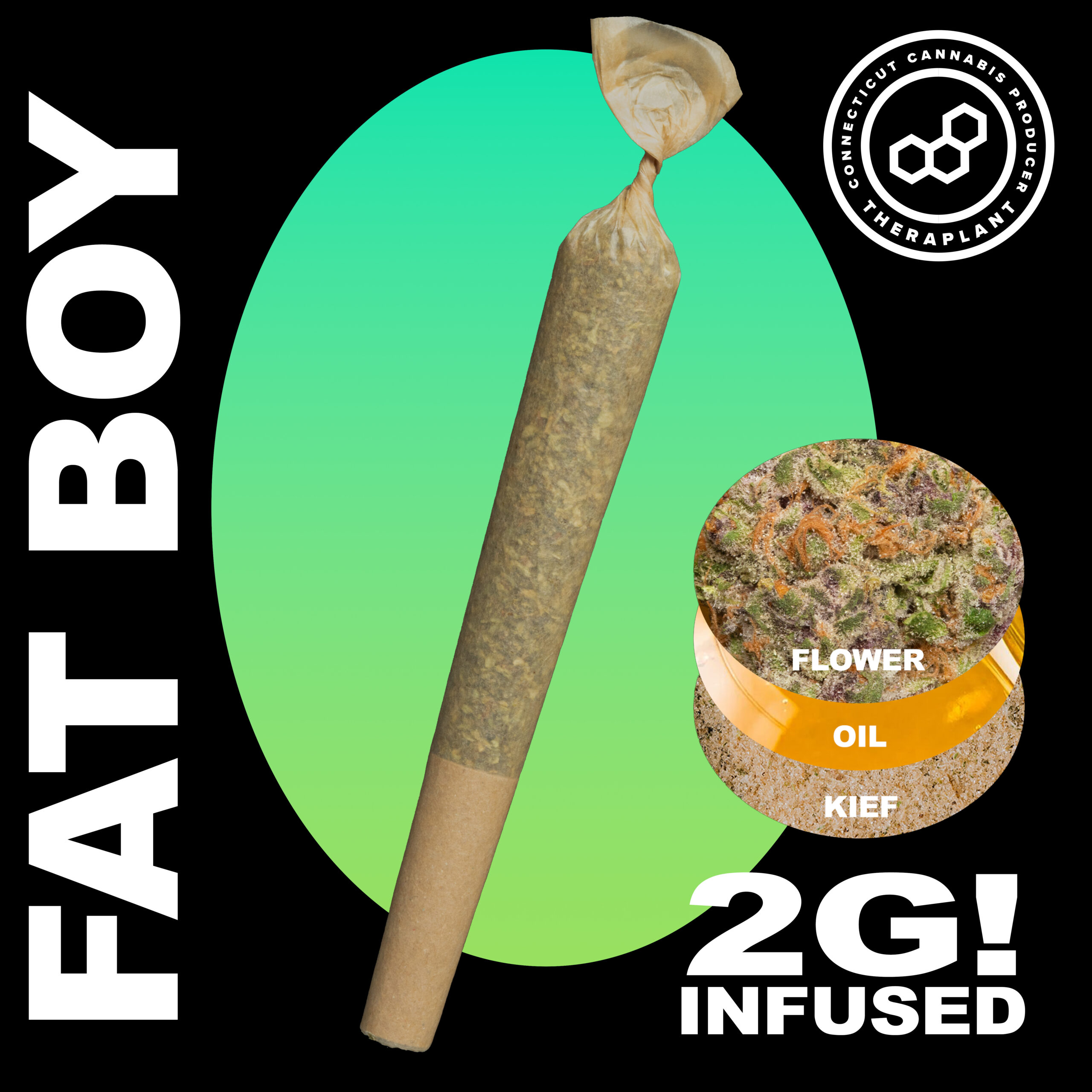 Photograph of product: Theraplant Green G Fatboy Infused Pre Roll 43.12% (H) 2g - 01132