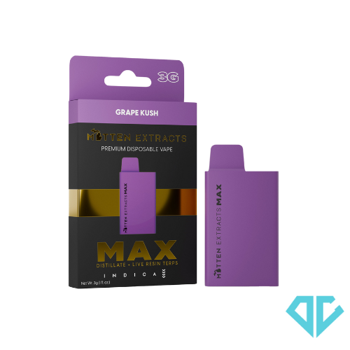 Photograph of product: Mitten Extracts Grape Kush Disposable MAX 3g