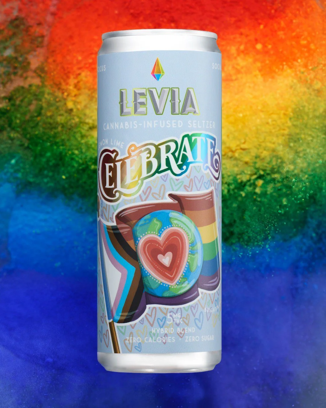 Photograph of product: Lemon Lime | Celebrate | Social Seltzer (5mg): Pride Month Edition
