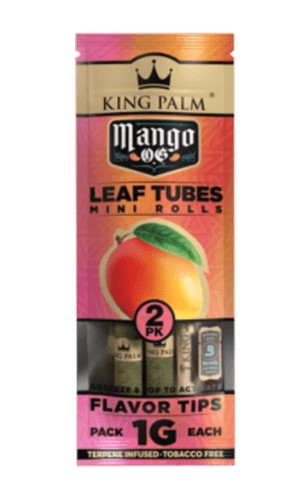 Photograph of product: King Palm Mini Leaf Rolls - Mango OG 2pk