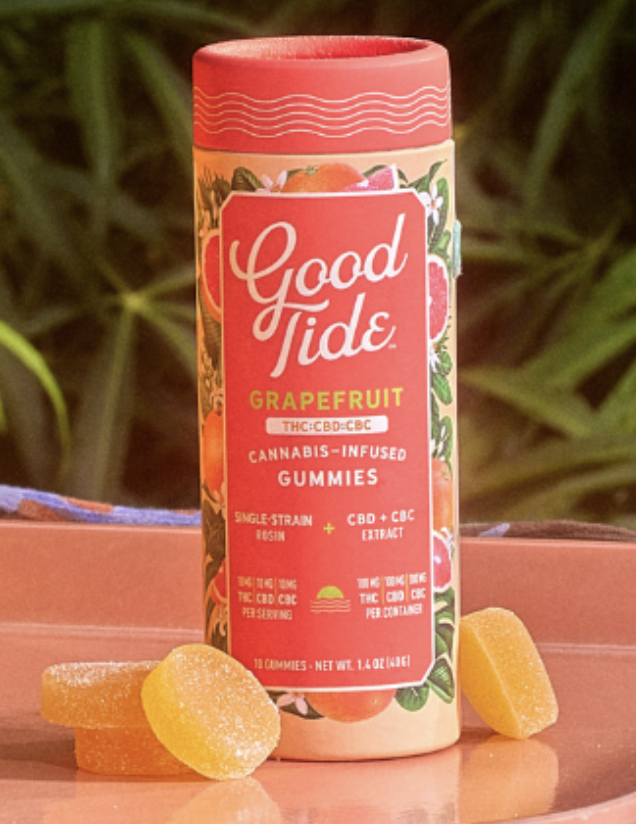 Photograph of product: Blissfull Grapefruit Live Rosin Gummy 100mg THC:CBD:CBC