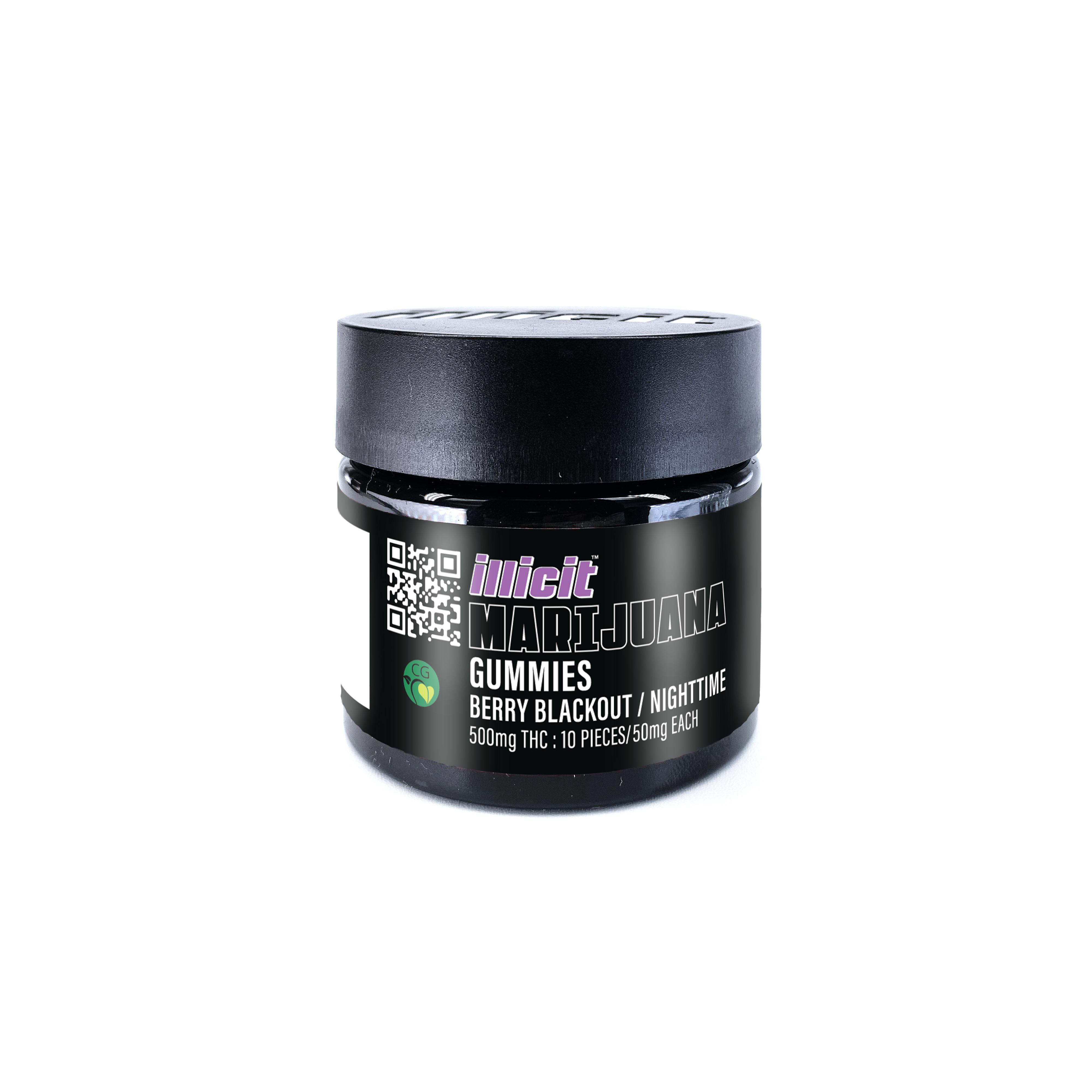 Photograph of product: Berry Blackout Nighttime Gummies (500mg)