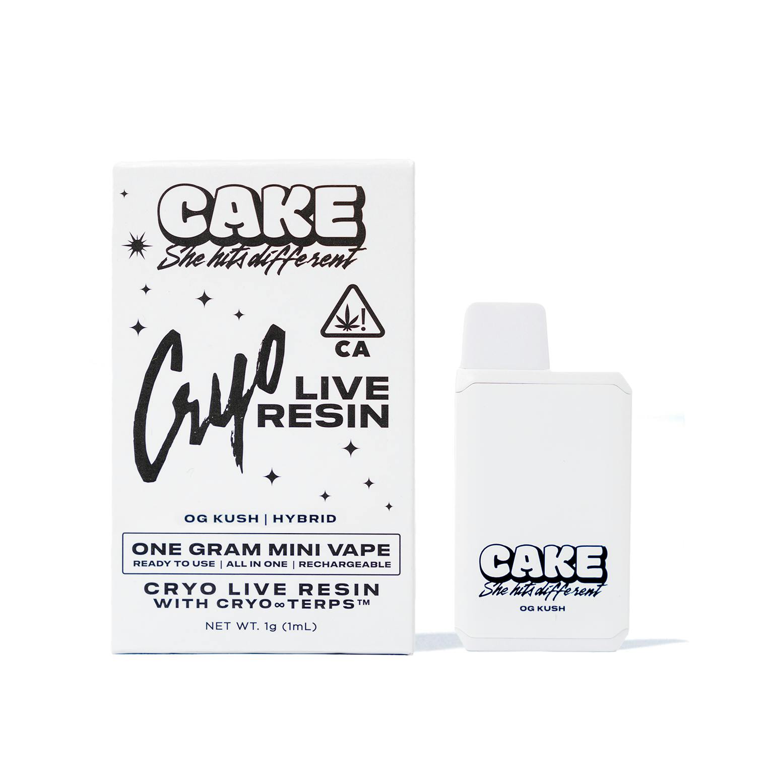 Photograph of Product: CAKE She Hits Different | OG Kush Live Resin All-In-One | 1g