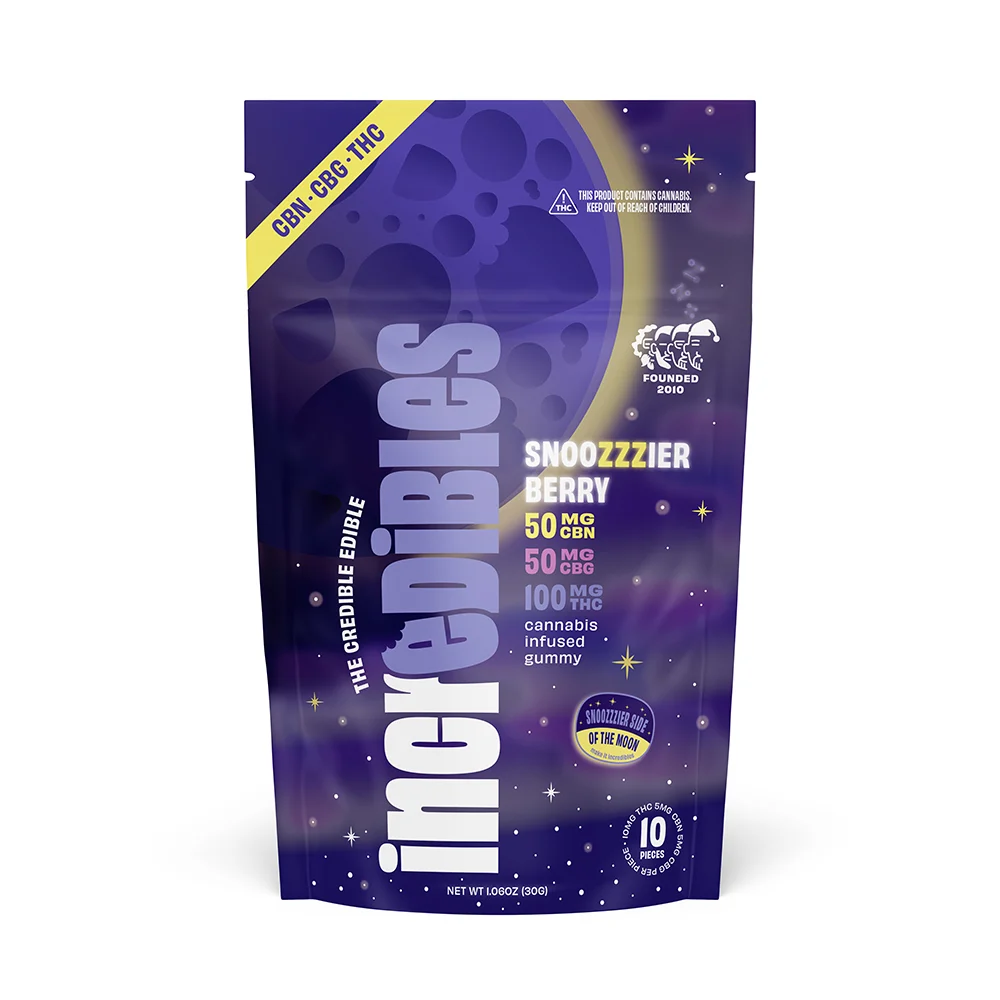 Photograph of product: Snozzzierberry 1:1:2 CBN:CBG:TH-oui | 100mg/10pc