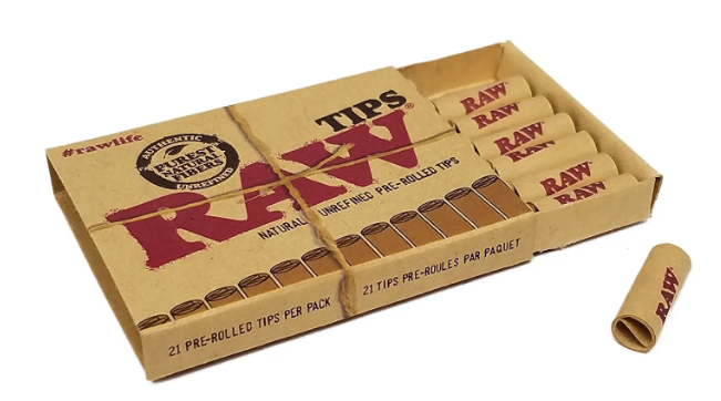 Photograph of product: NC RAW Tips - Pre-Rolled Tips 21pk