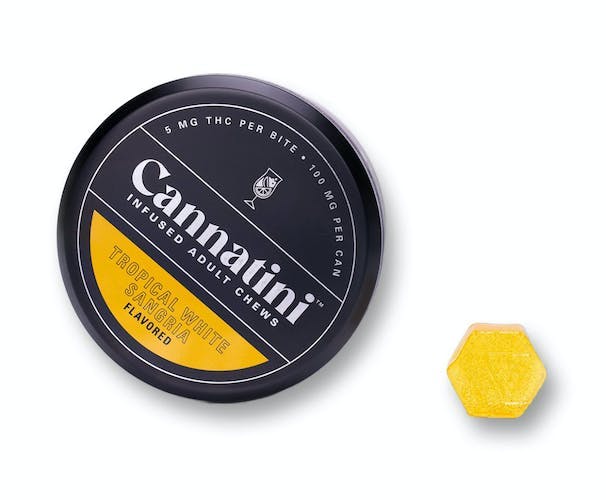 Photograph of product: Cannatini Tropical White Sangria Oui'd RSO Gummies