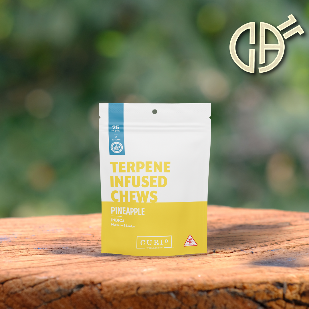 Photograph of product: Curio | Pineapple Breeze terpene infused chews | 5mgx20