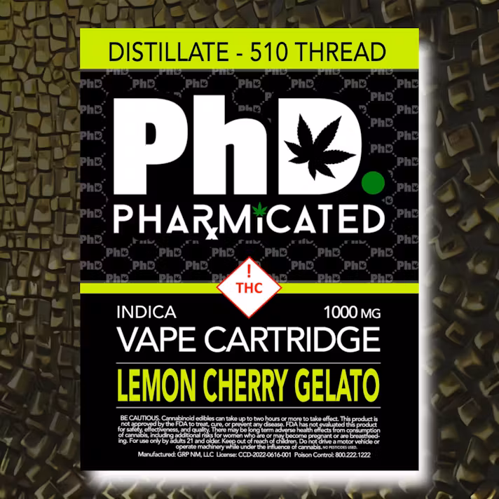 Photograph of product: Lemon Cherry Gelato (I) Cart 1g