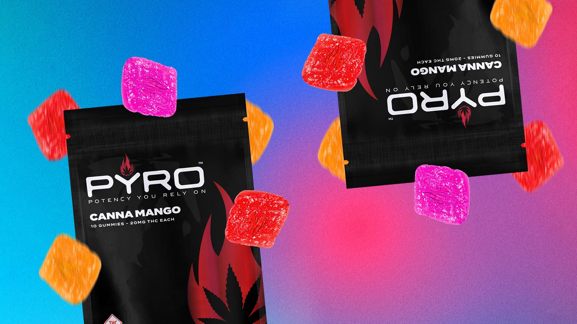 Photograph of product: Pyro | Wild Cherry Gummies | 200mg (10pk)