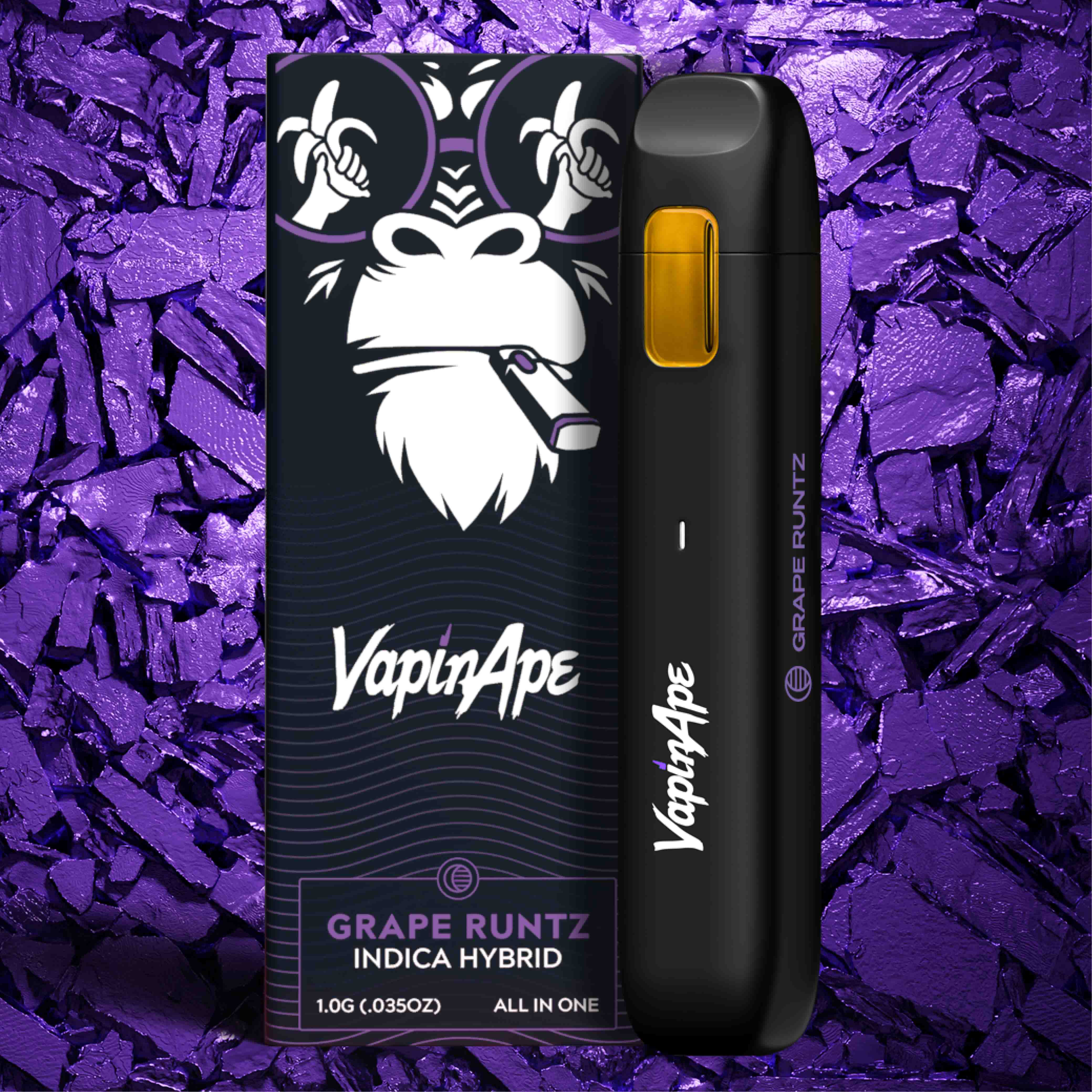 Photograph of product: Vapin Ape - Grape Runtz Disposable 1g