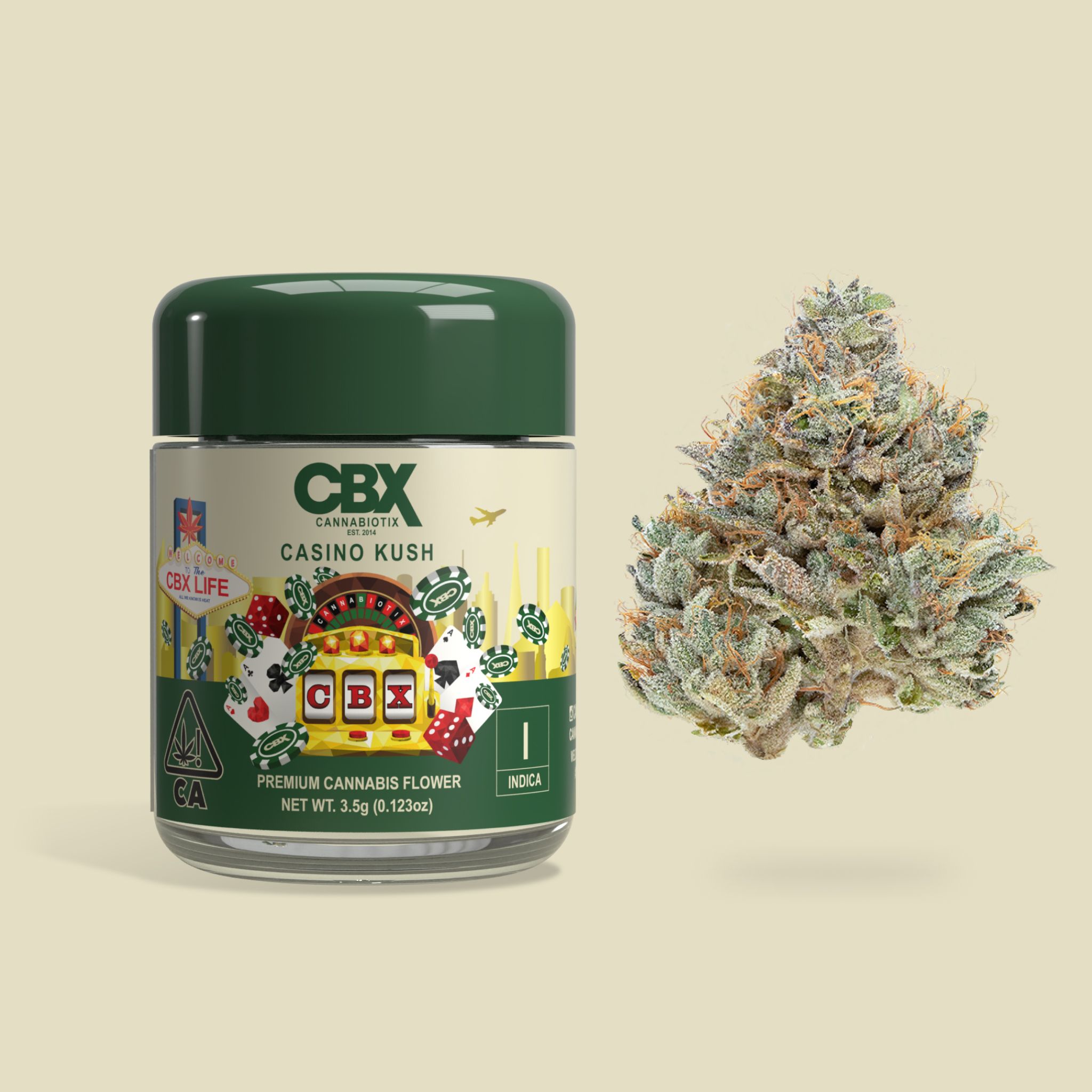 Photograph of product: CBX | Flower 3.5g | I | Casino Kush