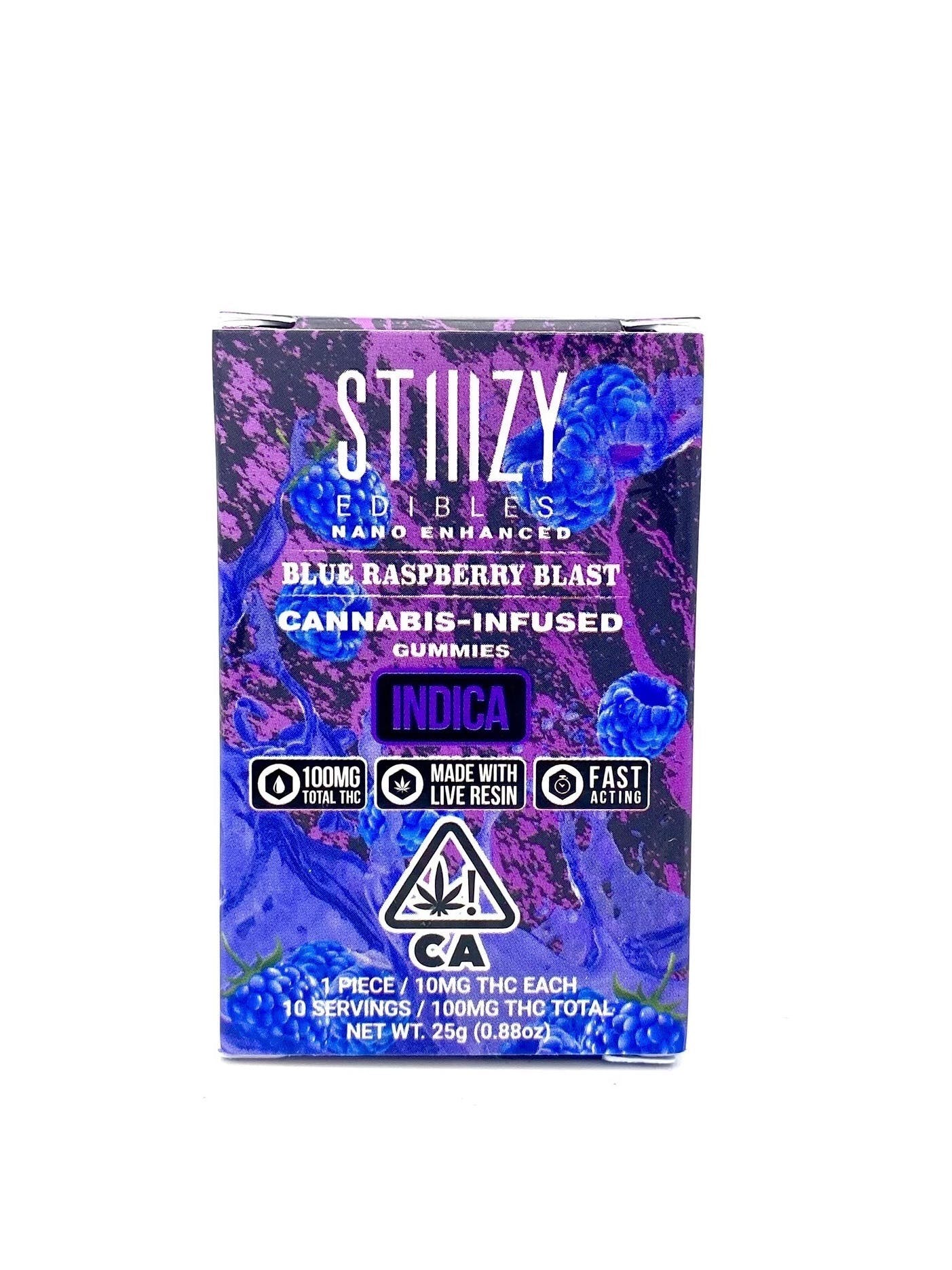 Photograph of product: STIIIZY - Nano Gummies - Oui'd - Blue Raspberry Blast - 100mg