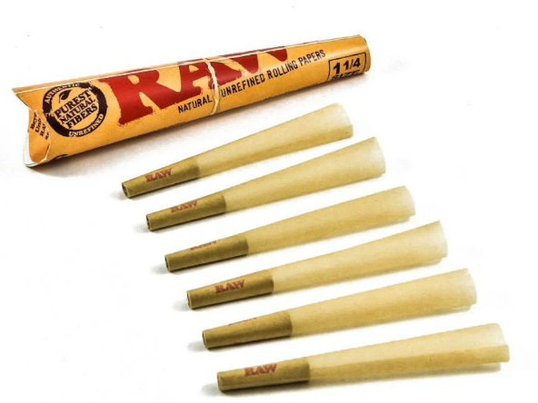 Photograph of product: Raw - Classic Cones - 1 1/4 6pk