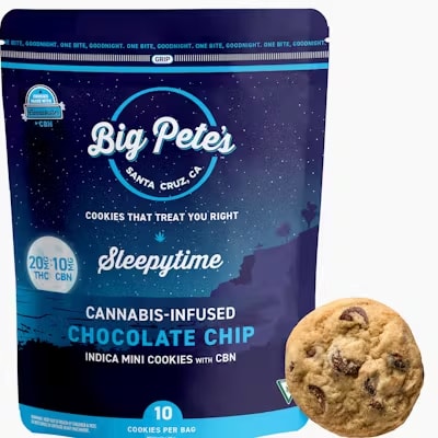 Photograph of product: Big Pete's - 2:1 TH-oui/CBN Chocolate Chip Mini Cookies - Sleepytime