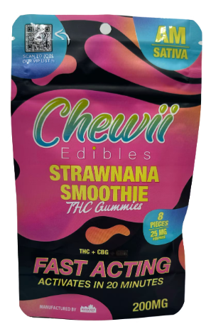 Photograph of product: Chewii - Strawnana Smoothie Fast Acting 200mg