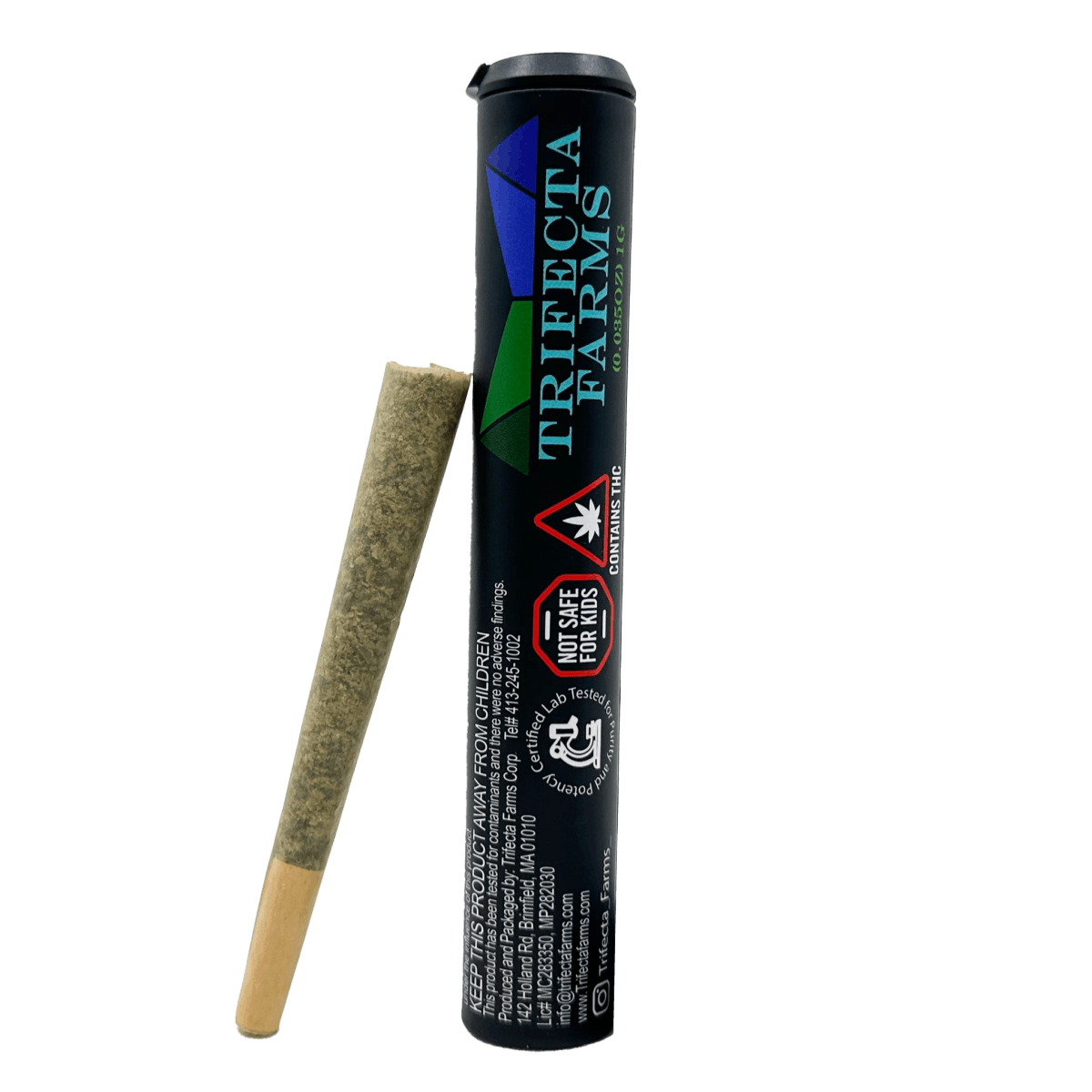 Photograph of product: Lemon Cherry Sherbert (H) 1g Pre-Roll- Trifecta Farms