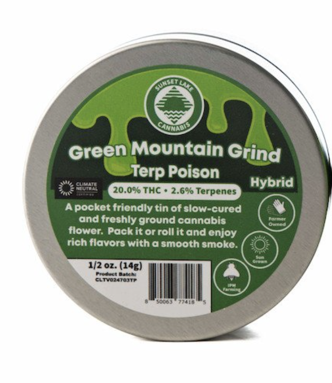 Photograph of product: Terp Poison | Pre-Ground Flower - 14g