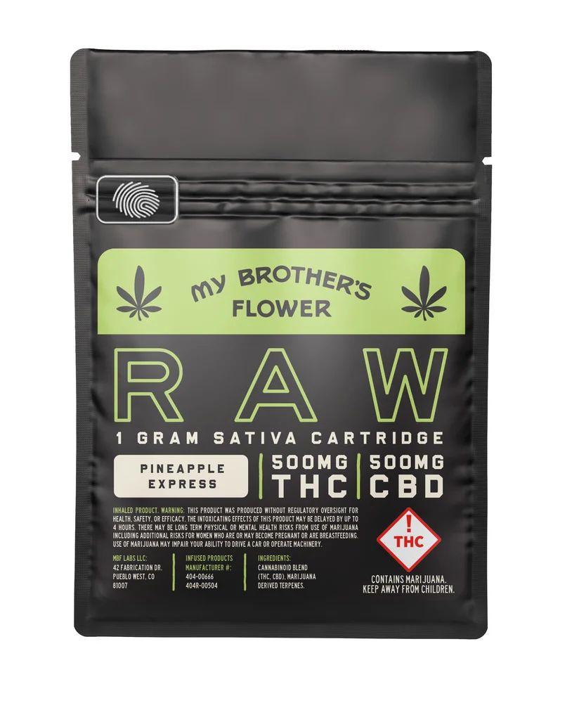 Photograph of product: My Brothers Flower - 1g Cartridge - Raw - TH-oui:CBD