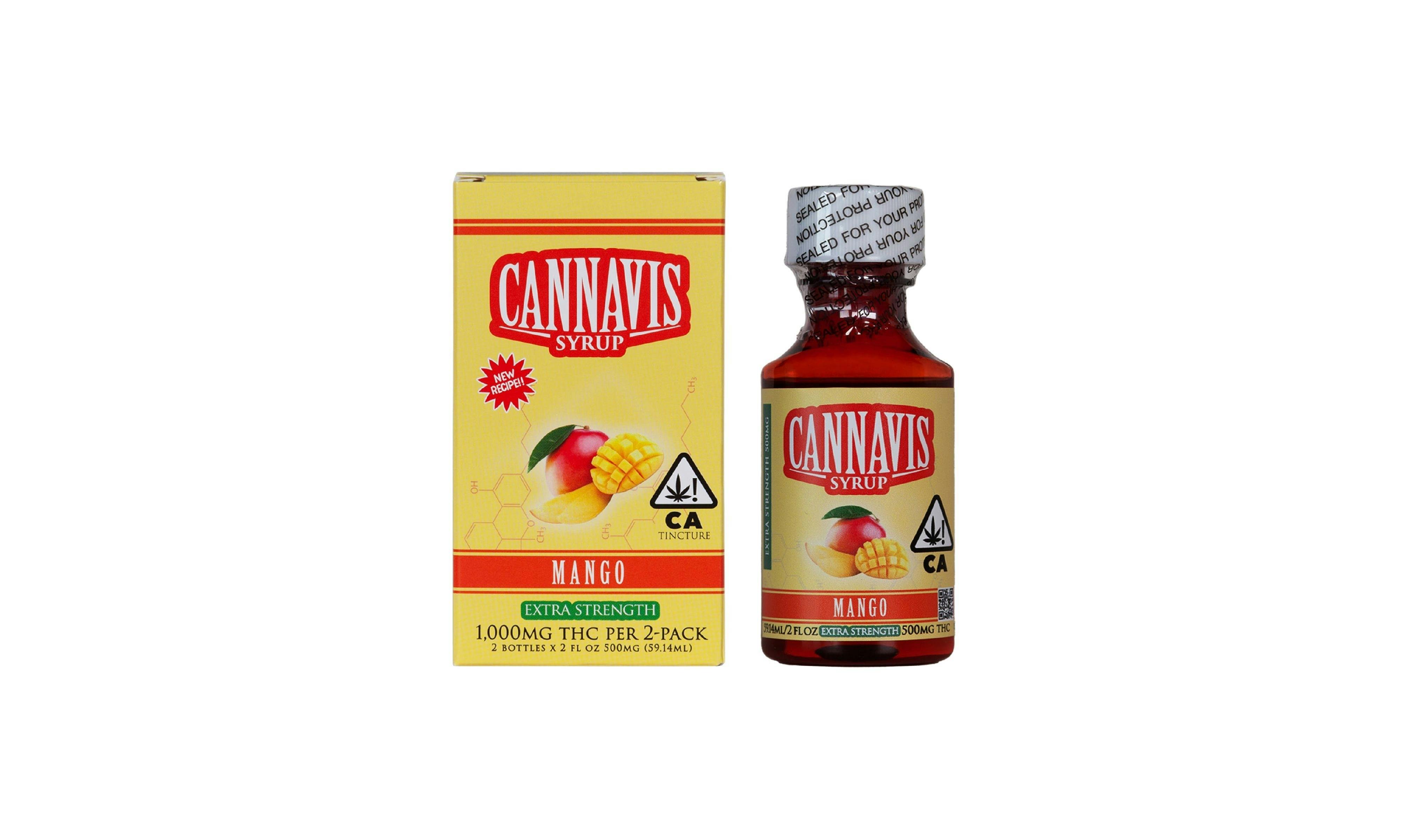 Photograph of product: Cannavis Syrup 2pk Mango 1000mg