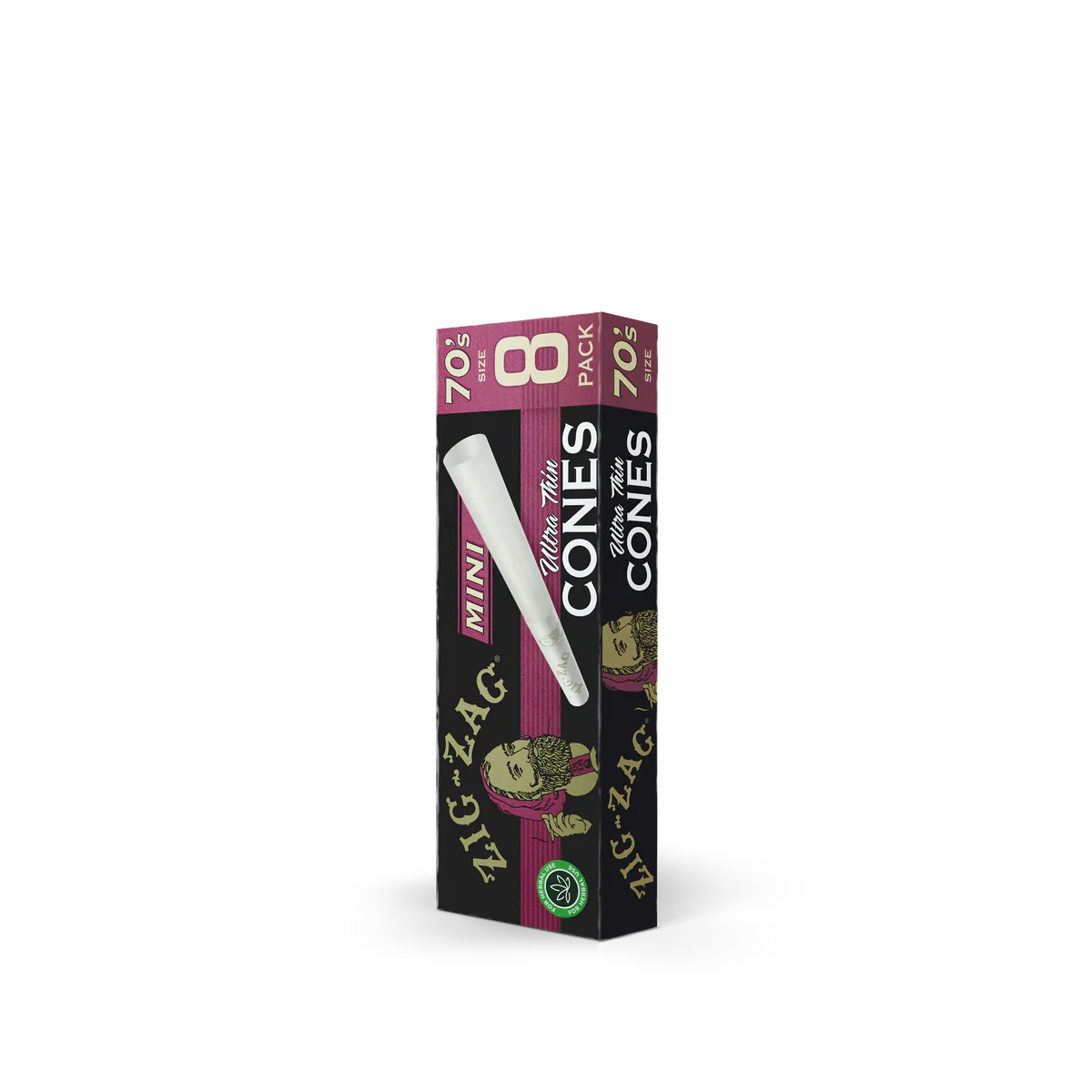 Photograph of product: Zig-Zag | Ultra Thin Cones | 70's Mini Cones 8pk