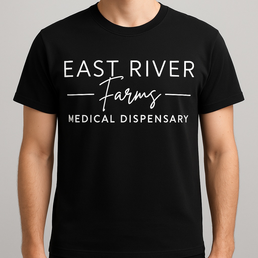 Photograph of product: ERF - Black Tshirt - White Logo - XXXL