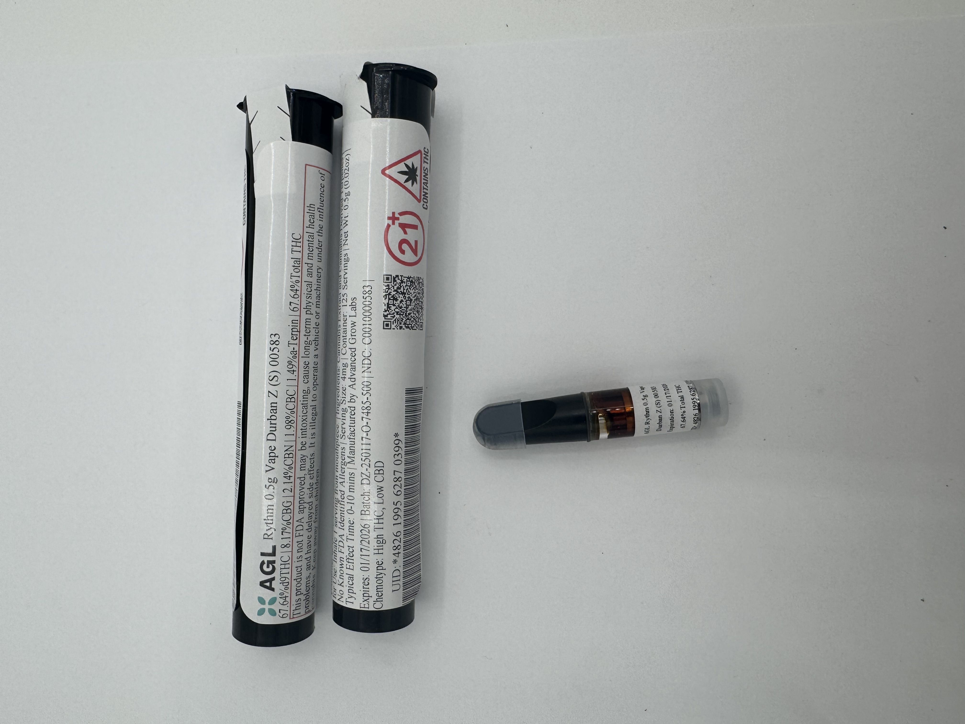 Photograph of product: Rythm 0.5g Vape Durban Z (S) 00583