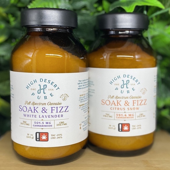 Photograph of product: White Lavender - 250mg CBD & 250mg TH-oui - 1:1 Soak & Fizz - High Desert Pure