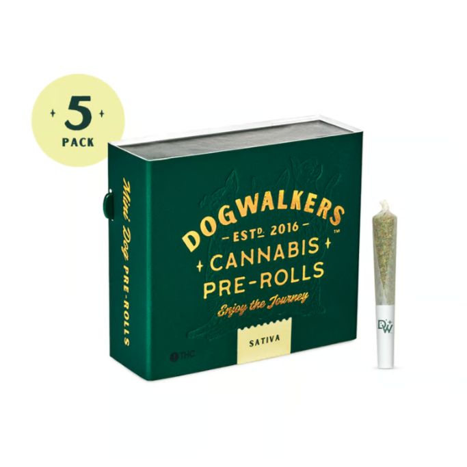 Photograph of product: Mini Dogs Durban Z Pre-Roll Pack 1.75g (5-Pack | 0.35g Each)